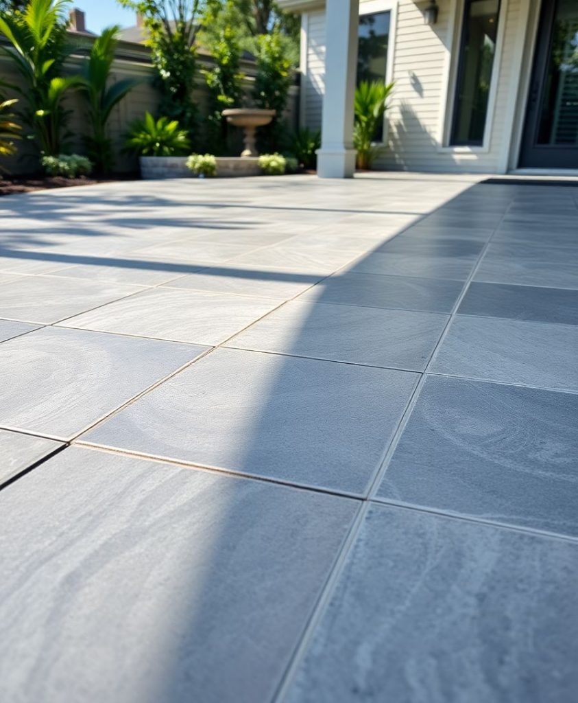 Decorative concrete overlay for stunning patio transformation in modern home austin tx 648d