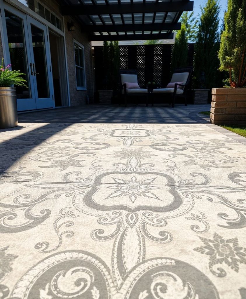 Decorative concrete overlay installation in modern residential area austin tx 6fa0