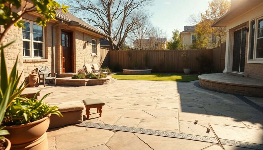 Patio Overlay Austin, TX 1 Expert patio overlay installation in modern backyard setting austin tx f28c
