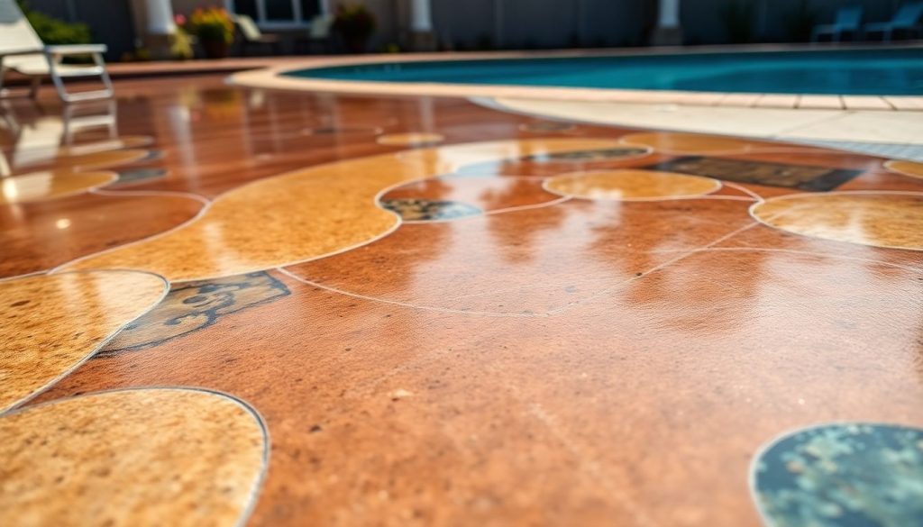 Pool Deck Overlay Austin, TX 1 Professional pool deck overlay installation service in residential backyard austin tx b6e9